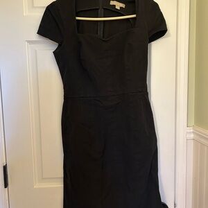 Banana Republic Black Sheath Dress with Cap Sleeves
